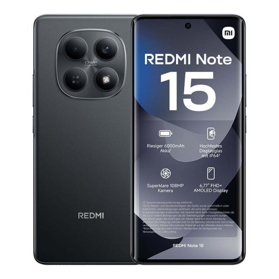 Xiaomi Redmi Note 15 5G NFC Dual SIM (6GB/128GB) Black