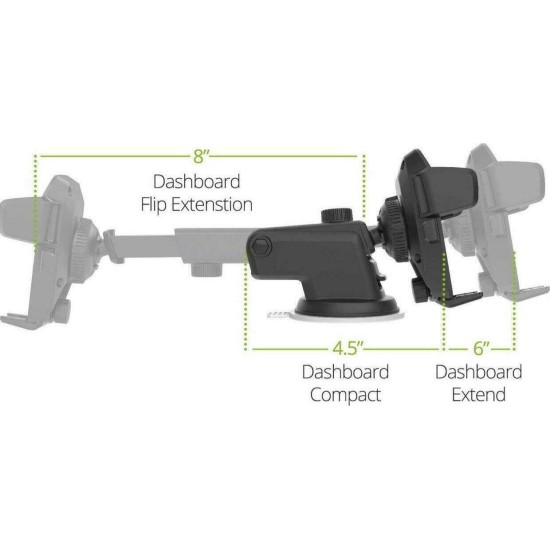 Βάση Κινητού Αυτοκινήτου Universal Car & Desk Mount Easy One Touch με Ρυθμιζόμενα Άγκιστρα
