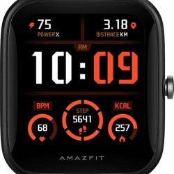 Amazfit Bip U Pro Αδιάβροχο Smartwatch με Παλμογράφο (Μαύρο)