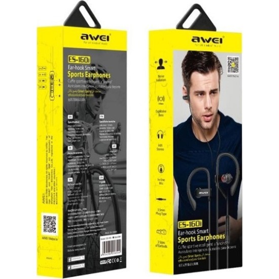 Awei ES-160I In-ear Handsfree με Βύσμα 3.5mm Μαύρο