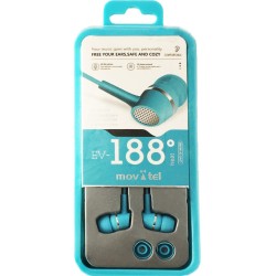 Elmcoei EV-188 In-ear Handsfree με Βύσμα 3.5mm Γαλάζιο