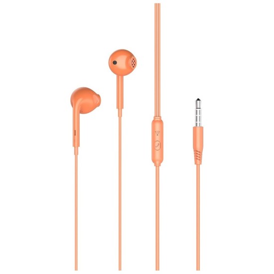 XO EP28 Earbuds Handsfree με Βύσμα 3.5mm Πορτοκαλί
