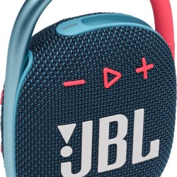 JBL Clip 4 Αδιάβροχο Ηχείο Bluetooth 5W με Διάρκεια Μπαταρίας έως 10 ώρες Blue/Pink