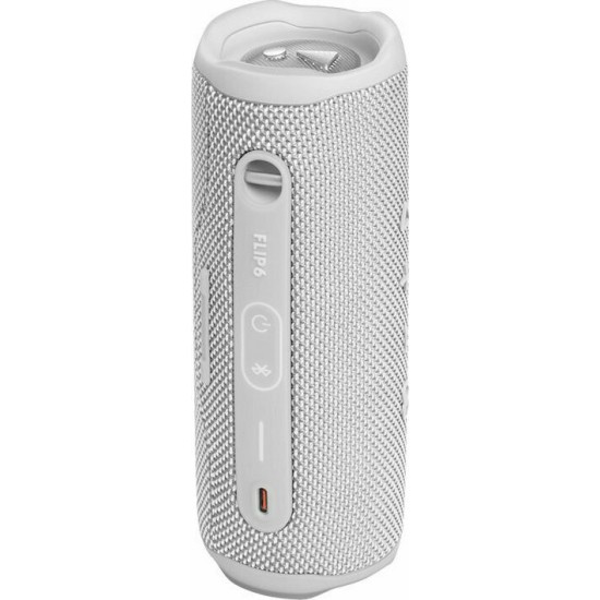JBL Flip 6 Αδιάβροχο Ηχείο Bluetooth 30W με Διάρκεια Μπαταρίας έως 12 ώρες Λευκό