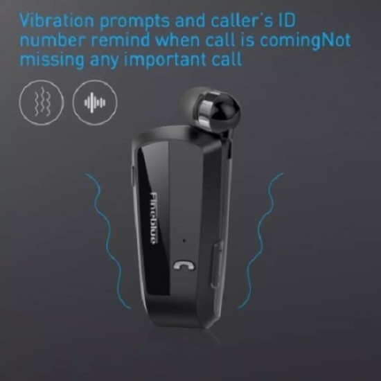 Fineblue F990 In-ear Bluetooth Handsfree Ακουστικό Πέτου Μαύρο