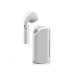 K60 Earbud Bluetooth Handsfree Ακουστικό με Θήκη Φόρτισης Λευκό