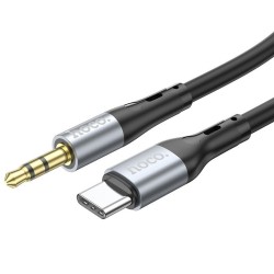 Hoco UPA22 USB 2.0 Cable USB-C male - 3.5mm male Μαύρο 1m