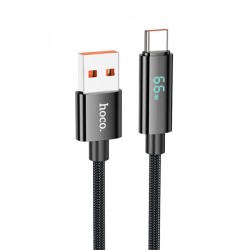 Hoco USB 2.0 Cable USB-C male - USB-A Μαύρο