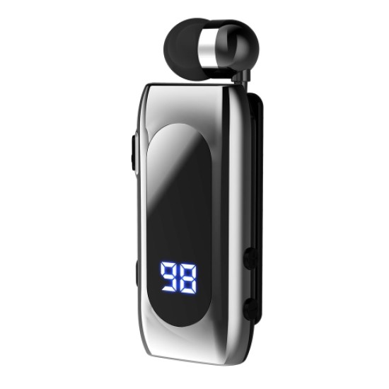 K55 αναδιπλούμενο καλώδιο BT5.2 Smart In-ear Single Sports Earphone (Γκρι)