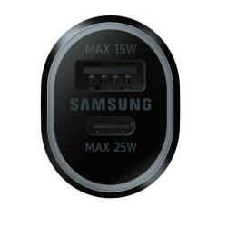Samsung Φορτιστής Αυτοκινήτου Μαύρος με Θύρες: 1xUSB 1xType-C