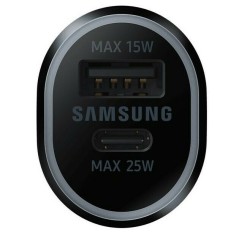 Samsung Φορτιστής Αυτοκινήτου Μαύρος με Θύρες: 1xUSB 1xType-C