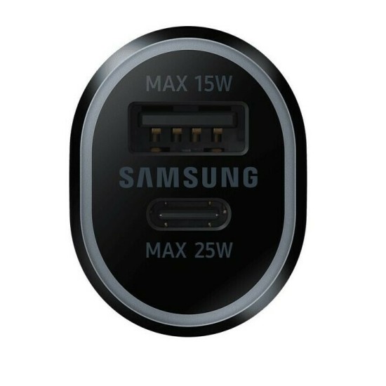 Samsung Φορτιστής Αυτοκινήτου Μαύρος με Θύρες: 1xUSB 1xType-C