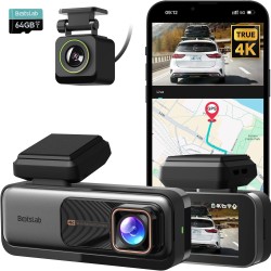 Dash Camera Dash + Rear Camera Botslab G980H, 4K, GPS, Wi-Fi, 2.45inch LCD, Black