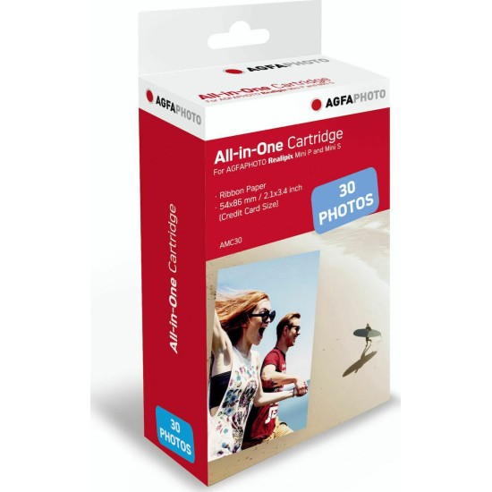 AgfaPhoto Cartridge & Paper 5.4x8.6 30 Φύλλα