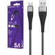 Borofone BX32 Braided USB 2.0 Cable USB-C male - USB-A male Μαύρο 1m