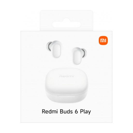 Xiaomi Redmi Buds 6 Play Bluetooth Handsfree Ακουστικά με Θήκη Φόρτισης Λευκά