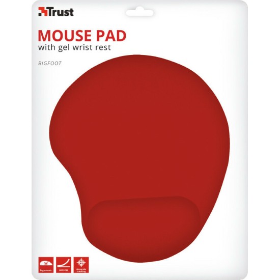 TRUST BIGFOOT GEL MOUSEPAD RED