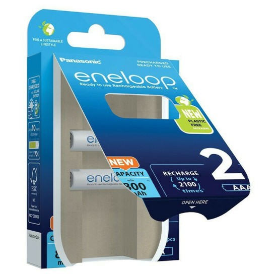 Panasonic Eneloop Επαναφορτιζόμενες Μπαταρίες AAA Ni-MH 800mAh 1.2V 2τμχ