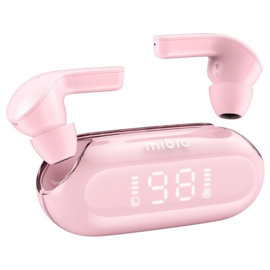 Mibro Earbuds 3 Bluetooth Handsfree Ακουστικά με Θήκη Φόρτισης Ροζ