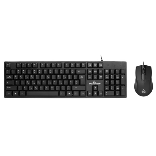 Powertech PT-1075 Σετ Πληκτρολόγιο & Ποντίκι Ελληνικό