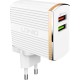 Ldnio micro USB Cable & 2x USB Wall Adapter Λευκό (A2502Q)
