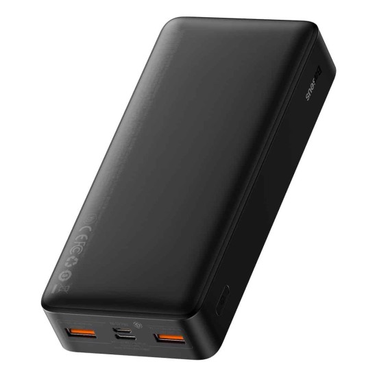 Baseus Bipow Overseas Edition Power Bank 20000mAh 20W με 2 Θύρες USB-A και Θύρα USB-C Μαύρο