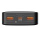 Baseus Bipow Overseas Edition Power Bank 20000mAh 20W με 2 Θύρες USB-A και Θύρα USB-C Μαύρο