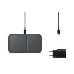 Samsung Ασύρματος Φορτιστής (Qi Pad) 15W Μαύρος (Fast Wireless Duo Charger & Adapter EP-P5400BBEGEU)