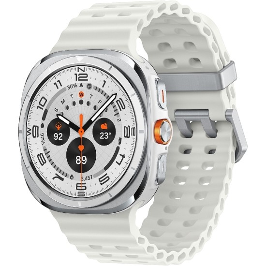 Samsung Galaxy Watch Ultra (2025) Titanium 47mm Αδιάβροχο με eSIM και Παλμογράφο (Λευκό)