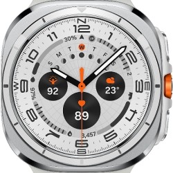 Samsung Galaxy Watch Ultra (2025) Titanium 47mm Αδιάβροχο με eSIM και Παλμογράφο (Λευκό)