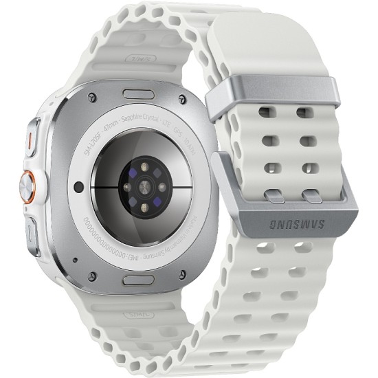 Samsung Galaxy Watch Ultra (2025) Titanium 47mm Αδιάβροχο με eSIM και Παλμογράφο (Λευκό)