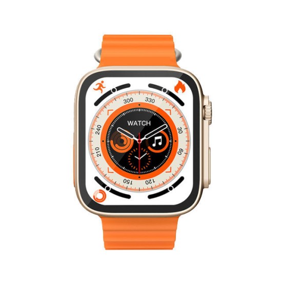 X8 Ultra Smartwatch με Παλμογράφο (Champagne Gold)