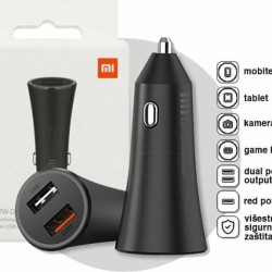 Xiaomi Φορτιστής Αυτοκινήτου Μαύρος Συνολικής Έντασης 2.25A Γρήγορης Φόρτισης με Θύρες: 2xUSB