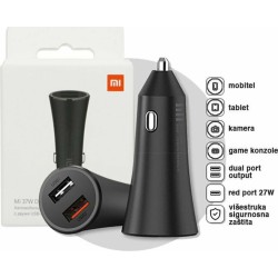 Xiaomi Φορτιστής Αυτοκινήτου Μαύρος Συνολικής Έντασης 2.25A Γρήγορης Φόρτισης με Θύρες: 2xUSB