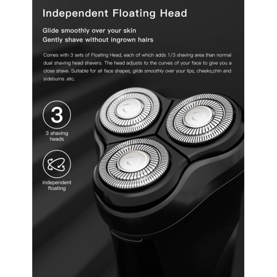 Enchen Warrior Electric Shaver Ξυριστική Μηχανή Προσώπου Επαναφορτιζόμενη