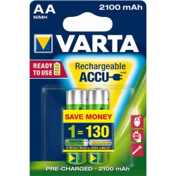 Varta Rechargeable Accu Επαναφορτιζόμενες Μπαταρίες AA Ni-MH 2100mAh 1.2V 2τμχ
