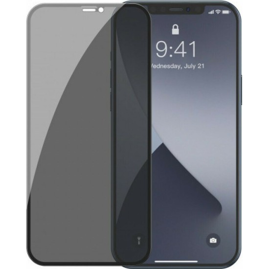 Privacy Full Face Tempered Glass iPhone 13 / 13 Pro Μαύρο 