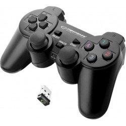 Esperanza Gladiator Ασύρματο Gamepad για PC / PS3 Black