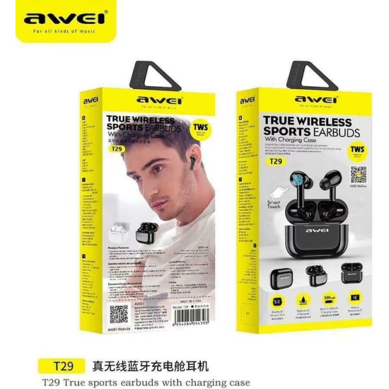 Awei T29 In-ear Bluetooth Handsfree Μαύρο