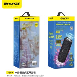 Awei Y669 Αδιάβροχο Ηχείο Bluetooth 30W με 12 ώρες Λειτουργίας Black