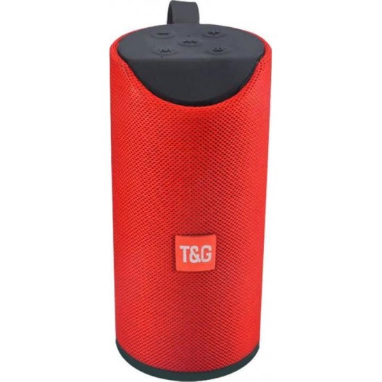 T&G TG-113 Ηχείο Bluetooth 10W με Ραδιόφωνο και 3 ώρες Λειτουργίας Red 