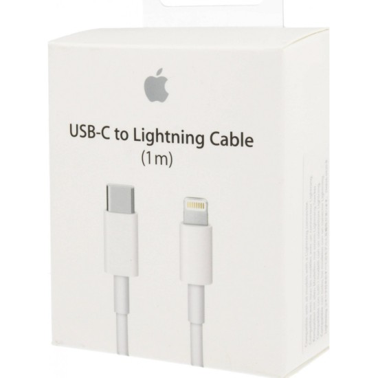 Apple Regular USB 2.0 Cable USB-C male - Lightning Λευκό 1m (MQGJ2ZM/A)