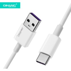 QIHANG USB 2.0 Cable USB-C male - USB-A male Λευκό 1.2m (QH-C57)