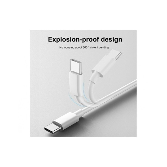 QIHANG USB 2.0 Cable USB-C male - USB-A male Λευκό 1.2m (QH-C57)