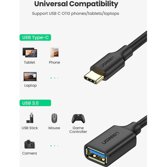 Ugreen USB-C male - USB-A female (30701)