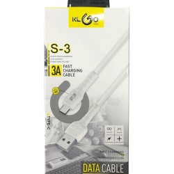 KLGO S3 3A 1M TYPE C USB QUICK CHARGE FAST MOBILE CHARGING CABLE
