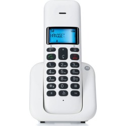 Motorola T301 Ασύρματο Τηλέφωνο με Aνοιχτή Aκρόαση Λευκό