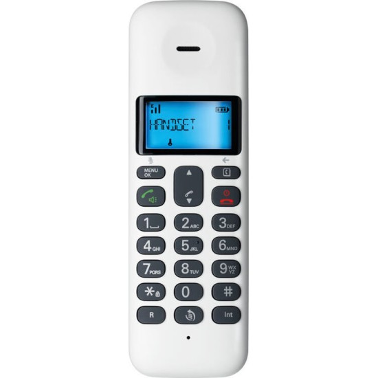 Motorola T301 Ασύρματο Τηλέφωνο με Aνοιχτή Aκρόαση Λευκό