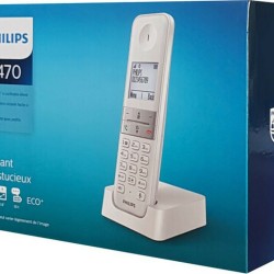Philips D4701B Ασύρματο Τηλέφωνο με Aνοιχτή Aκρόαση Λευκο
