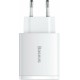 Baseus Φορτιστής Χωρίς Καλώδιο με 2 Θύρες USB-A και Θύρα USB-C 30W Power Delivery Λευκός
